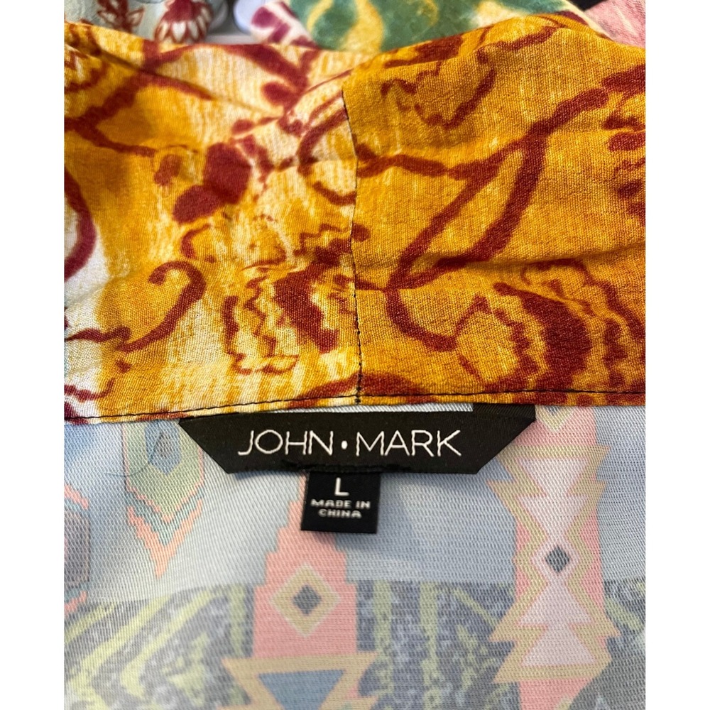 John Mark Large Patchwork Kimono Jacket Floral Em… - image 3